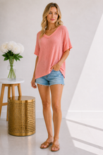 Load image into Gallery viewer, Sunset Play Coral Top
