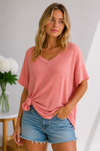Load image into Gallery viewer, Sunset Play Coral Top
