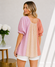 Load image into Gallery viewer, Sunset Patchwork Top
