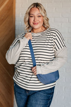 Load image into Gallery viewer, Super Clever Patchwork Striped Top in Ivory
