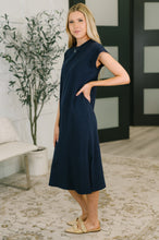 Load image into Gallery viewer, Sweet Like That Casual Dress in Navy
