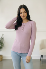 Load image into Gallery viewer, Grape Gum Drop Lounge Henley
