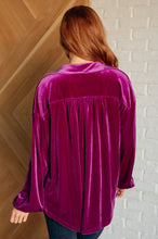 Load image into Gallery viewer, The Best Policy Velvet Balloon Sleeve Top
