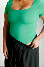 Load image into Gallery viewer, They&#39;re Not Like Us Square Neck Bodysuit in Emerald Green
