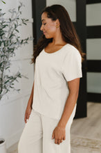 Load image into Gallery viewer, Thyme Boxy Tee in Cream
