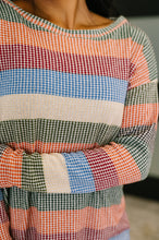 Load image into Gallery viewer, To Be Determined Drop Shoulder Top in Rust, Olive and Blue
