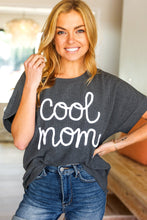 Load image into Gallery viewer, &quot;Cool Mom&quot; Embroidery Pop-Up Rib Dolman Top

