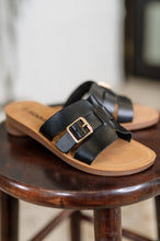 Load image into Gallery viewer, Torvi Black Slip on Sandals
