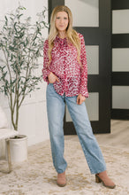 Load image into Gallery viewer, Totally Not Dramatic Leopard Print Button Down in Hot Pink
