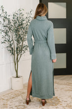 Load image into Gallery viewer, Travel Plush Knit Dress in Soft Teal
