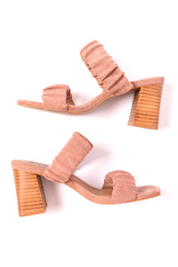 Corkys Tropic Like it's Hot Heels in Blush Suede