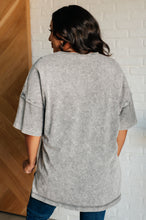 Load image into Gallery viewer, Unbothered Mineral Wash Top in Grey
