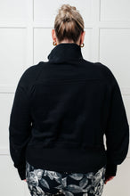 Load image into Gallery viewer, Under Her Spell Half Zip Pullover in Black
