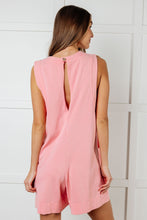 Load image into Gallery viewer, Up and Running Mineral Wash Romper in Coral Pink
