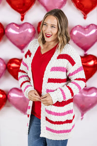 Valentine's Stripe Cardigan