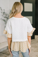 Load image into Gallery viewer, Welcome Me Home Gingham Print Top
