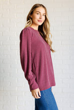 Load image into Gallery viewer, When the Sun Goes Down Mineral Wash Ribbed Knit Top in Wine
