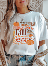 Load image into Gallery viewer, Words of Fall Graphic Tee (multiple color options)
