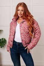 Load image into Gallery viewer, Wish Me Well Floral Printed Puffer Jacket in Rose Multi
