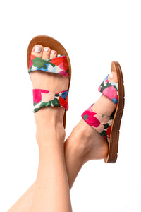 With a Twist Sandal in Flowers by Corkys