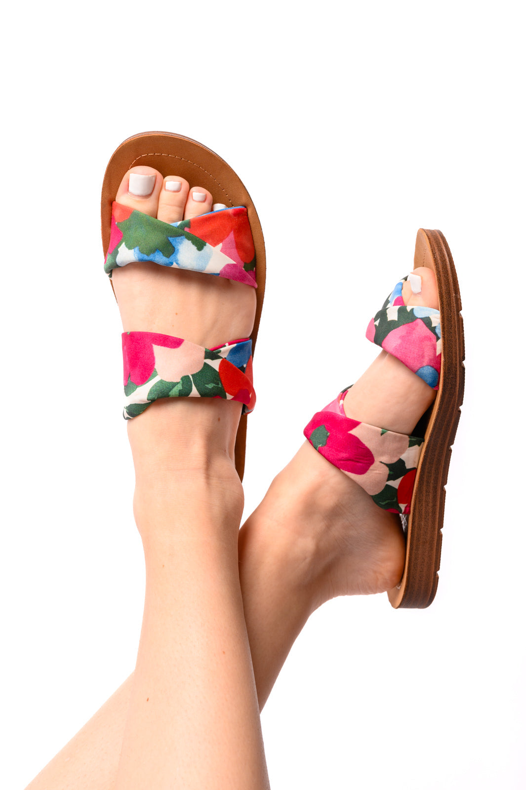 With a Twist Sandal in Flowers by Corkys