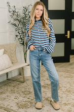 Load image into Gallery viewer, Won't Be Long Collared Sweater Button Down in Navy
