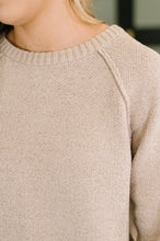 Load image into Gallery viewer, Words Of Wisdom Raglan Sleeve Sweater in Mocha
