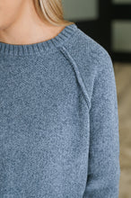 Load image into Gallery viewer, Words Of Wisdom Raglan Sleeve Sweater in Dusty Blue
