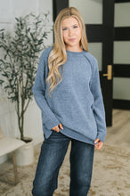 Load image into Gallery viewer, Words Of Wisdom Raglan Sleeve Sweater in Dusty Blue
