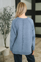 Load image into Gallery viewer, Words Of Wisdom Raglan Sleeve Sweater in Dusty Blue
