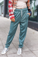 Load image into Gallery viewer, Knit Front Seam Sweatpants in Ash Jade
