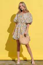 Load image into Gallery viewer, Floral Surplice Puff Sleeve Dress
