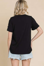 Load image into Gallery viewer, Round Neck Crisscross Short Sleeve Top
