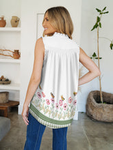 Load image into Gallery viewer, Frill Printed Mock Neck Top (multiple color options)
