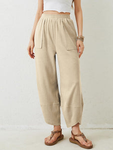 Lovelet Elastic Waist Wide Leg Pants (multiple color options)