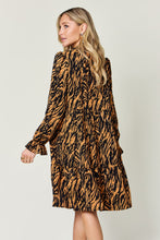 Load image into Gallery viewer, Printed Ruffle Hem Long Sleeve Dress
