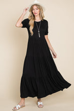 Load image into Gallery viewer, Short Sleeve Tiered Maxi Dress
