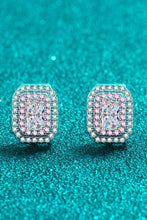 Load image into Gallery viewer, All Eyes On Her 1 Carat Moissanite and Zircon Contrast Geometric Stud Earrings
