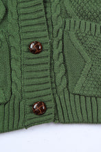 Load image into Gallery viewer, Cable-Knit Button Down V-Neck Cardigan (multiple color options)
