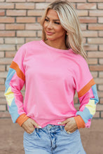 Load image into Gallery viewer, Contrast Round Neck Long Sleeve Top
