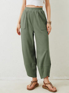 Lovelet Elastic Waist Wide Leg Pants (multiple color options)