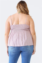 Load image into Gallery viewer, Floral Sweetheart Frill Smocked Floral Sweetheart Neck Cami (multiple color options)
