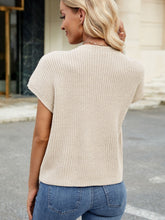 Load image into Gallery viewer, Round Neck Short Sleeve Sweater (multiple color options)
