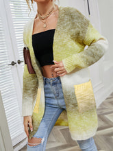 Load image into Gallery viewer, Pocketed Open Front Gradient Cardigan (multiple color options)
