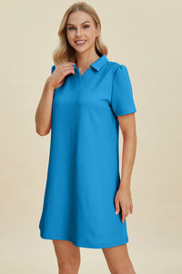 Texture Short Sleeve Dress (multiple color options)