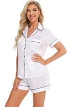 Load image into Gallery viewer, Printed Button Up Short Sleeve Top and Shorts Lounge Set  (multiple color/print options)
