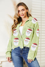 Load image into Gallery viewer, Santa Sequin Raw Hem Jacket (multiple color options)
