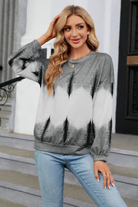 Gradient Round Neck Long Sleeve Sweatshirt (multiple color options)