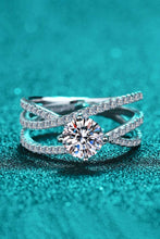 Load image into Gallery viewer, She Is Stunning 1 Carat Moissanite Crisscross Ring
