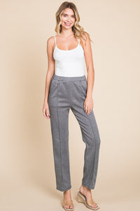 Pin Tuck Detail Slim Pants